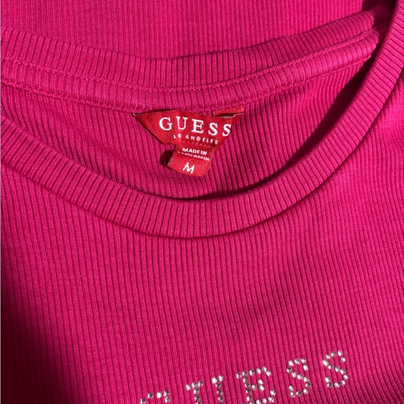 Guess Fuchsia Ribbed Top - Picture 4 of 5